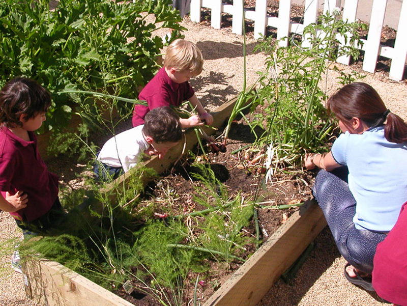 Children learning in a Montessori classroom at Casa dei Bambini